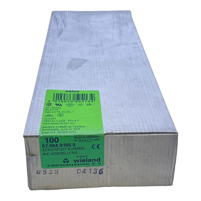 Wieland 57.504.9155.0 Schutzleiterklemme 57.504.9155.0 Klemme VE:100stk/pcs