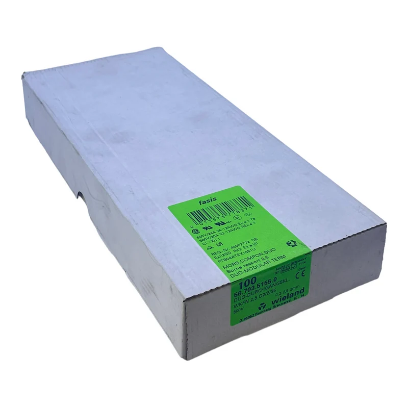 Wieland 56.703.5155.0 Duo-Schutzleiterklemme 56.703.5155.0 VE:100stk/pcs