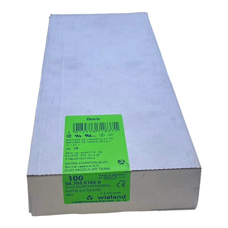 Wieland 56.703.5155.0 Duo-Schutzleiterklemme 56.703.5155.0 VE:100stk/pcs