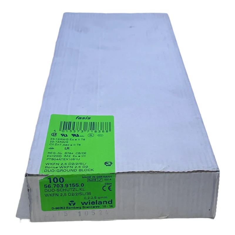 Wieland 56.703.9155.0 Duo-Schutzleiterklemme 56.703.9155.0 VE:100stk/pcs