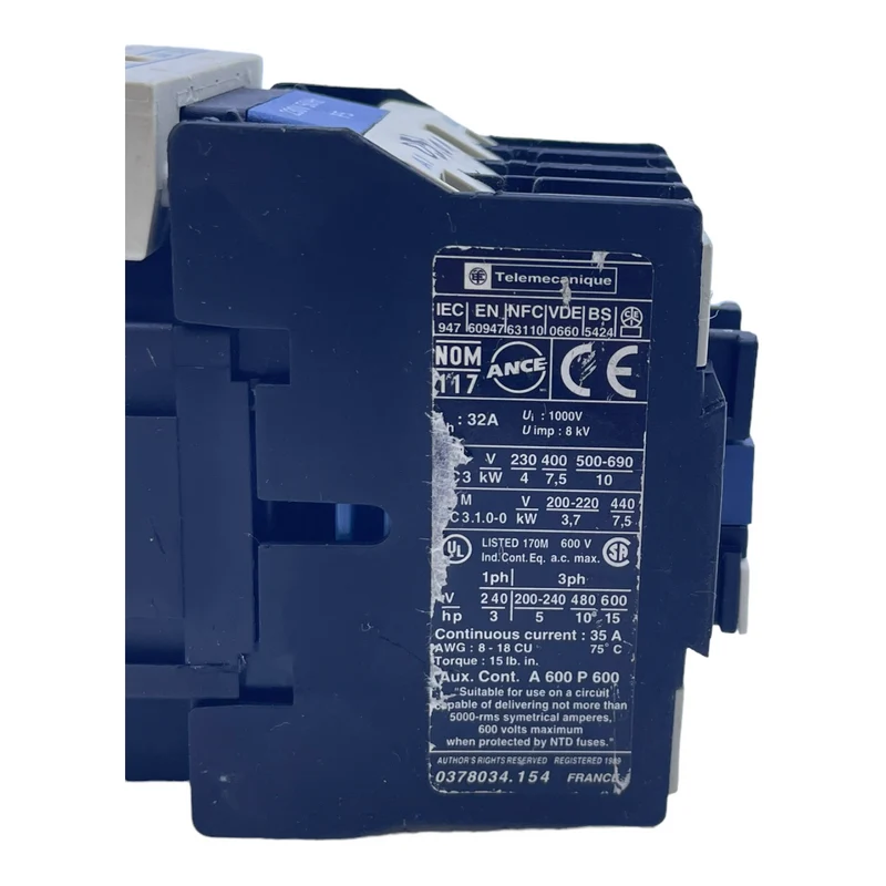 Telemecanique D1801 Leistungsschalter für industriellen Einsatz 230V 50Hz