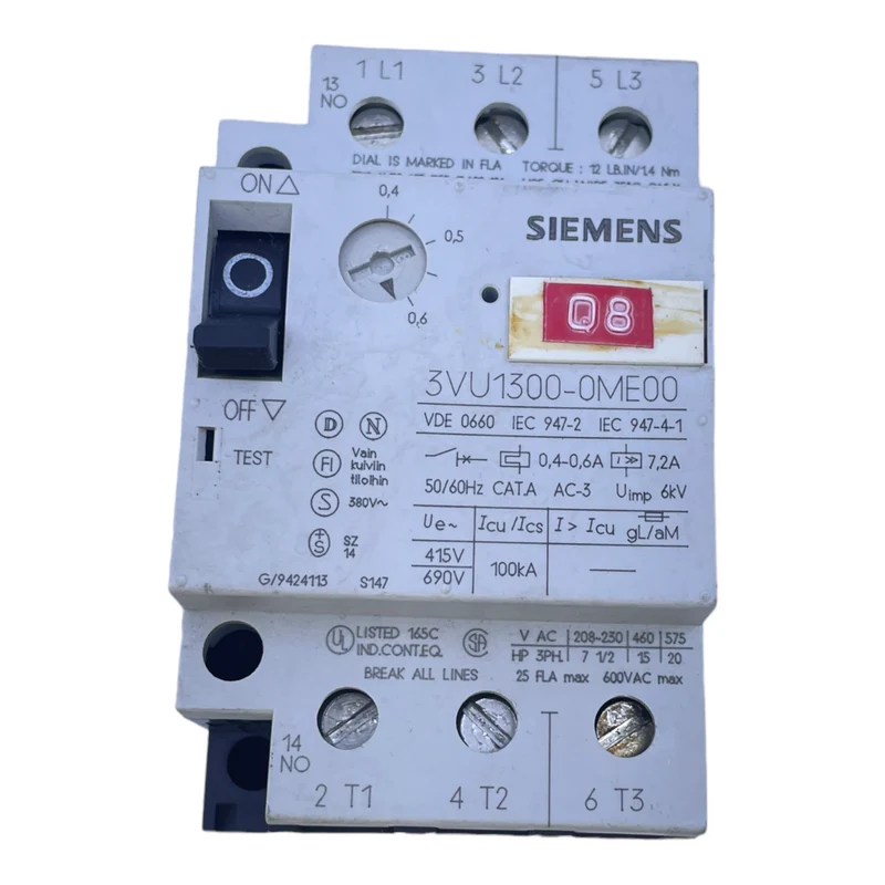 Siemens 3VU1300-0ME00 Leistungsschalter für industriellen Einsatz 50/60Hz
