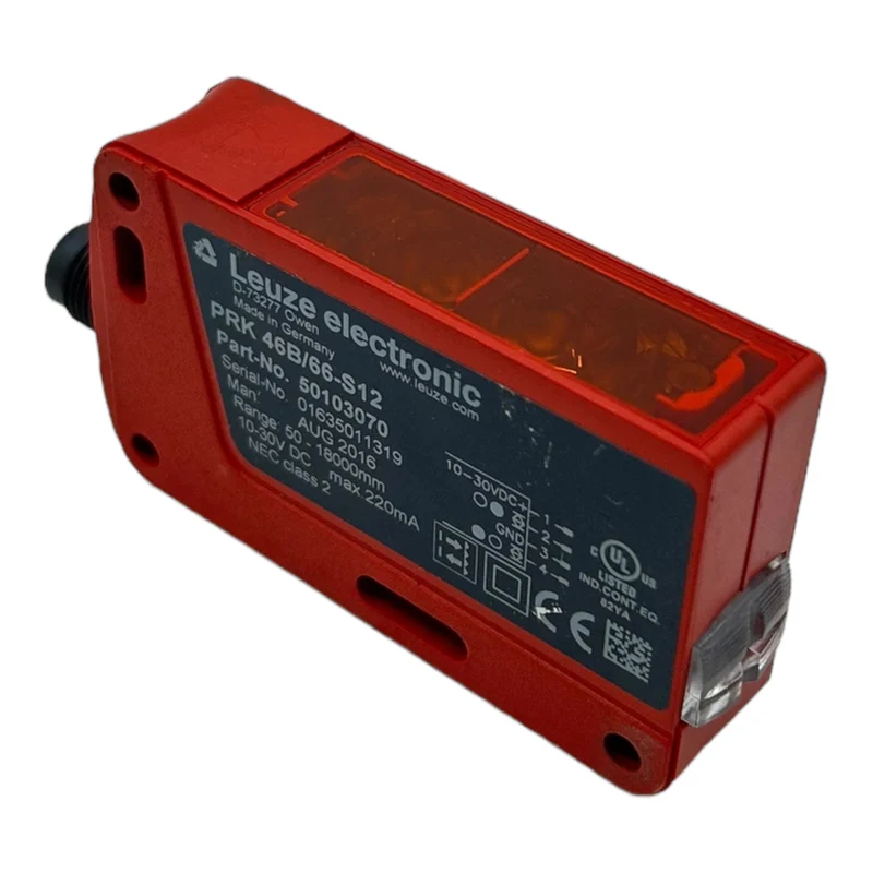 Leuze PRK46B/66-S12 Reflexionslichtschranke für industriellen Einsatz 10-30V DC
