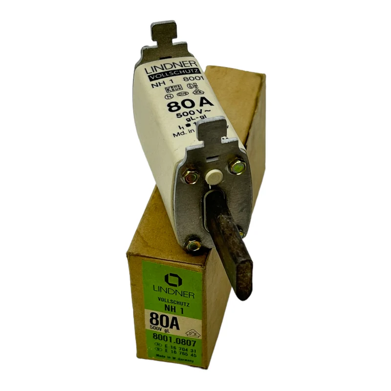 Lindner NH1 NH-Sicherunseinsatz für industriellen Einsatz 500V 100kA 80A