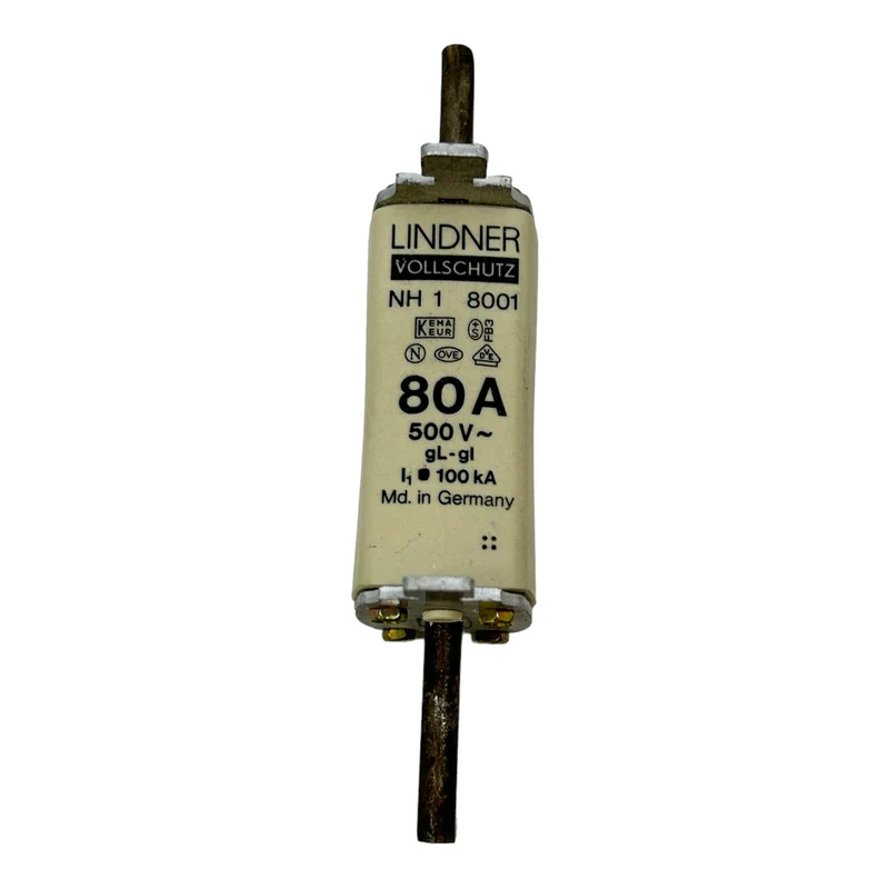 Lindner NH1 NH-Sicherunseinsatz für industriellen Einsatz 500V 100kA 80A