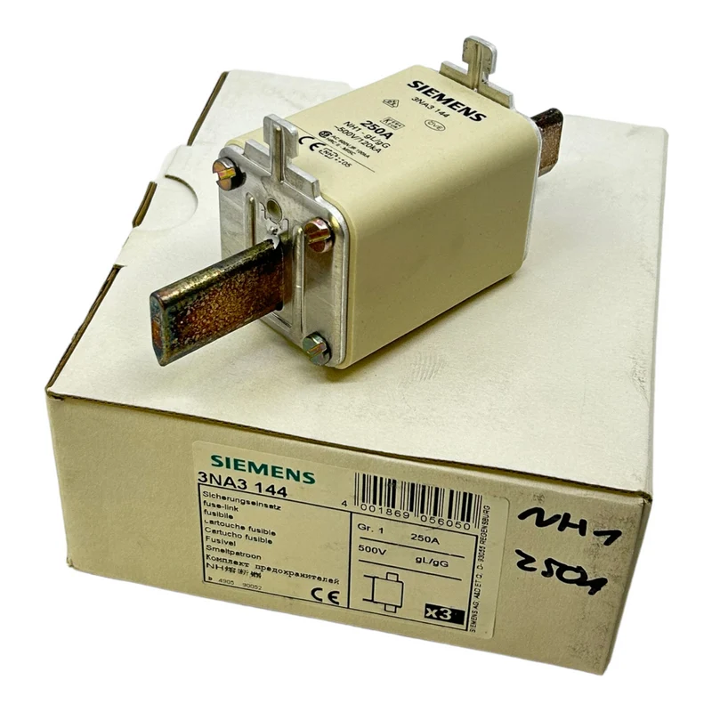 Siemens 3NA3144 Sicherungseinsätze für industriellen Einsatz 250A 500V VE:3stk