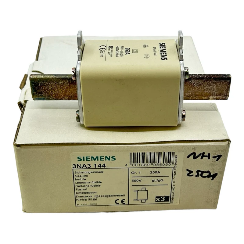 Siemens 3NA3144 Sicherungseinsätze für industriellen Einsatz 250A 500V VE:3stk