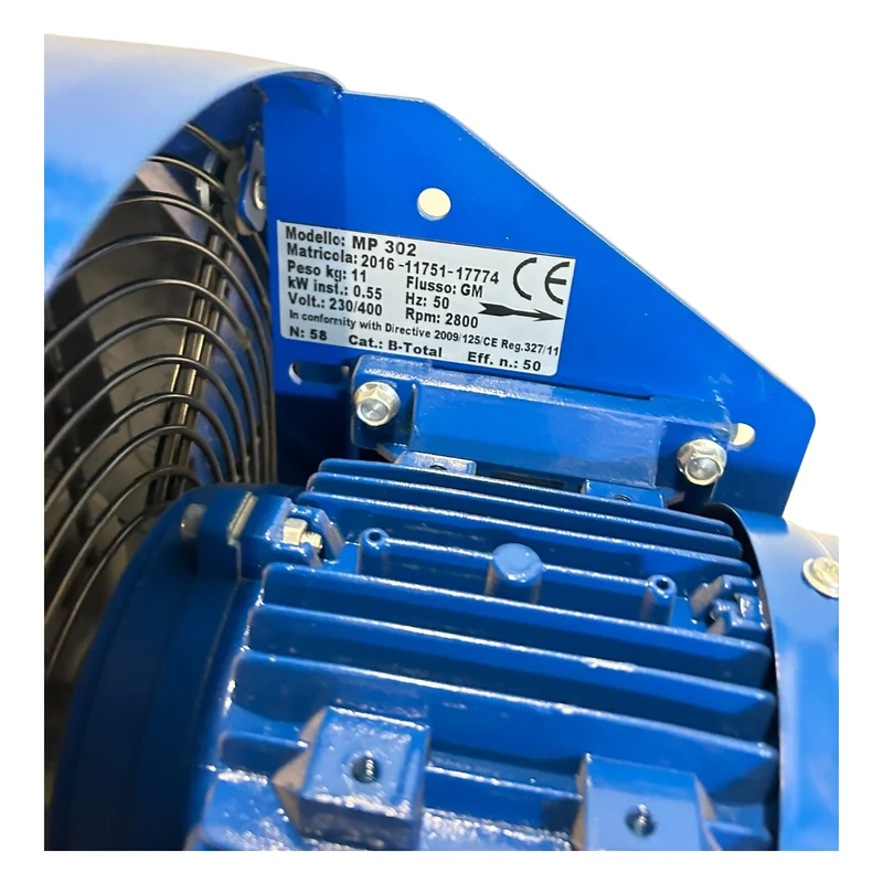 Elvem MP302 Lüfter 230/400V 50Hz 0,55kW 2,45-1,42A für industriellen Einsatz