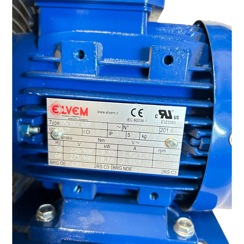 Elvem MP302 Lüfter 230/400V 50Hz 0,55kW 2,45-1,42A für industriellen Einsatz