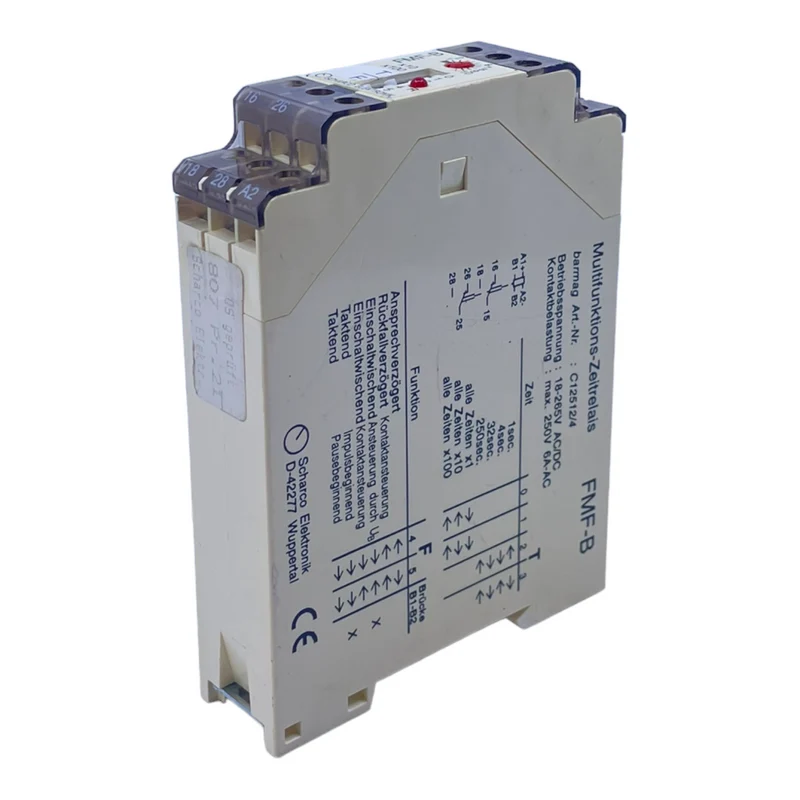 Scharco FMF-B Zeitrelais 18-265V AC/DC max. 250V 6A-AC für industriellen Einsatz