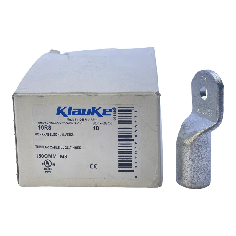 Klauke 10R8 Rohrkabelschuh VE:10 stk/pcs Klauke Rohrkabelschuh 10R8