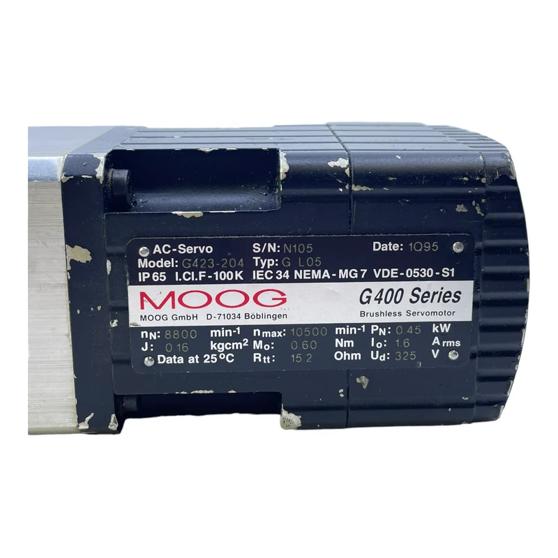 Moog GL05 Servomotor mit Getriebe für industriellen Einsatz 0,45kW 325V