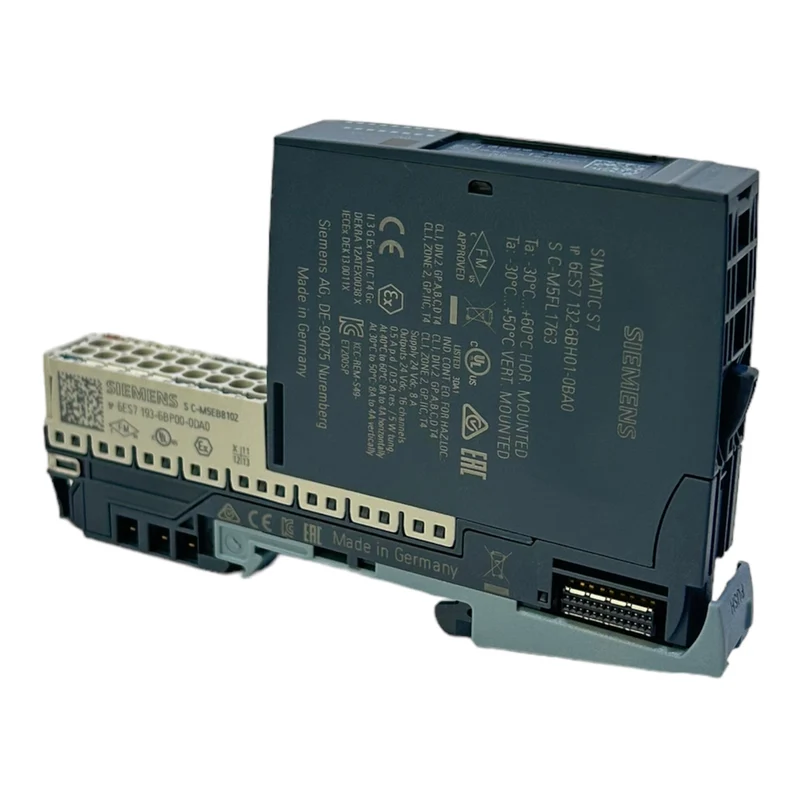 Siemens 6ES7132-6BH01-0BA0 Erweiterungsmodul +6ES7193-6BP00-0DA0 24V DC 0,5A