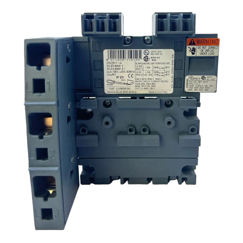 Siemens 3RV2917-1A 3-Phasen-Sammelschiene 50/60Hz 63A für industriellen Einsatz