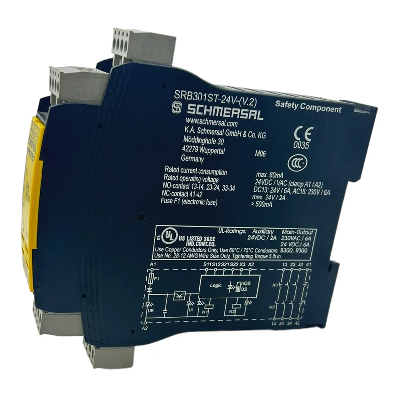 Schmersal SRB301ST-2V Sicherheitsrelais für industriellen Einsatz 24VDC 80mA