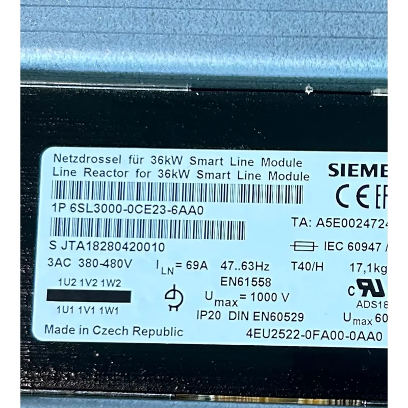 Siemens 6SL3000-0CE23-6AA0 Netzdrossel für 36kW Smart Line Module Transformator