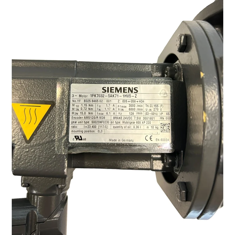 Siemens Servomotor 0,72Nm Simotics 1FK7032-5AK71-1HV5-Z mit Getriebe Simotics