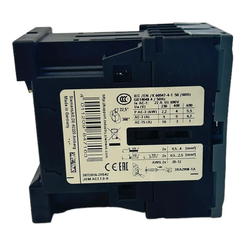 Siemens 3RT2016-2FB42 Leistungsschalter für industriellen Einsatz 50/60Hz 24V DC