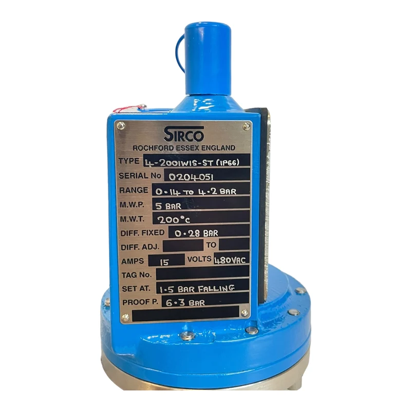Sirco 4-200IWIS-ST Druckschalter für industriellen Einsatz Sirco 4-200IWIS-ST