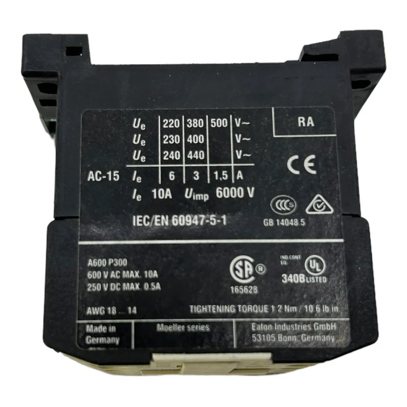 Eaton DILER-22 Hilfsschalterblock für industriellen Einsatz 230V 50Hz 240V 60Hz