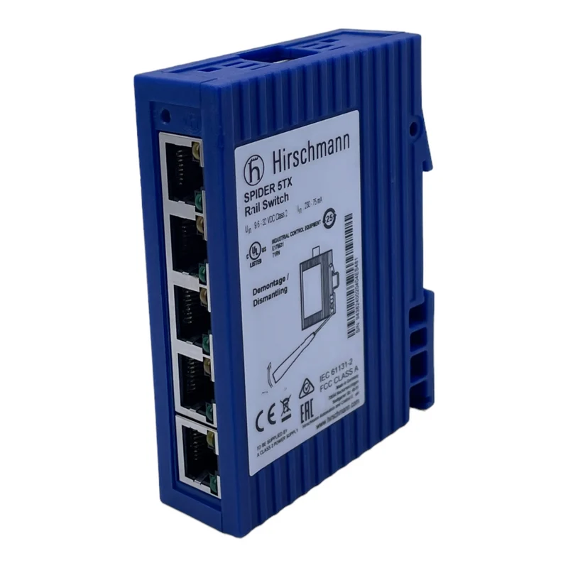 Hirschmann SPIDER 5TX Ethernet Schalter 9,6-32V DC 230-75mA 24V Schalter