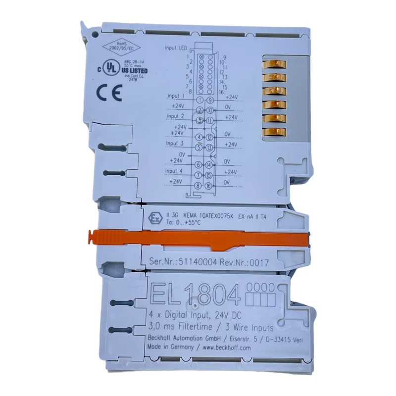 Beckhoff EL1804 Eingabemodul Digital Inout für industriellen Einsatz 24V DC