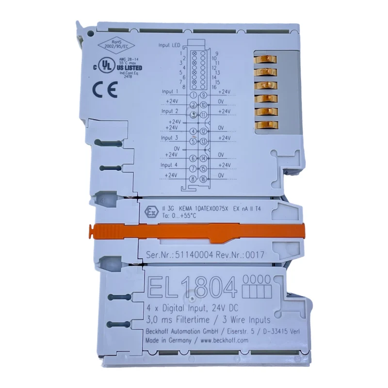 Beckhoff EL1804 Eingabemodul Digital Inout für industriellen Einsatz 24V DC