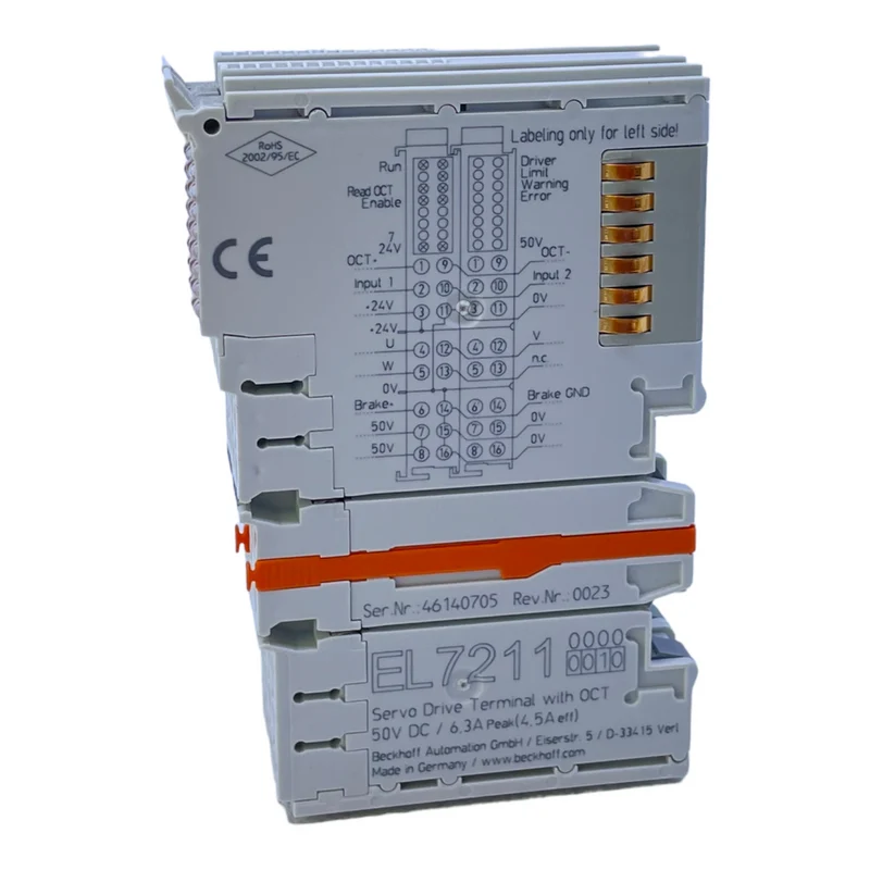 Beckhoff EL7211 EtherCAT-Klemme Servo drive Terminal 50V DC 6,3A EL7211 Beckhoff