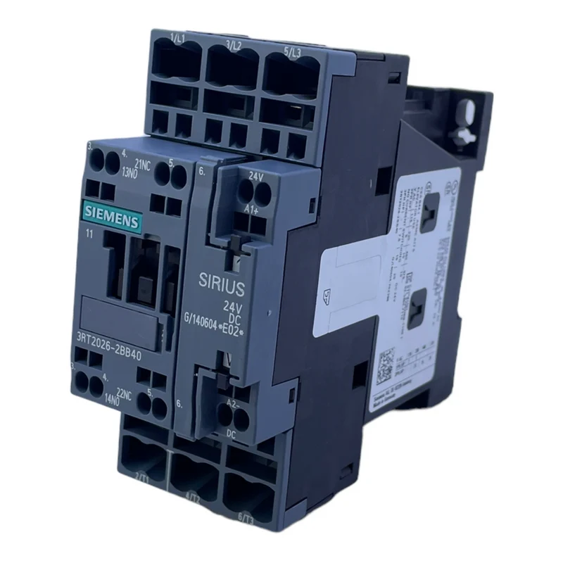 Siemens 3RT2026-2BB40 Leistungsschütz für Industriellen Einsatz 24V DC 50/60Hz