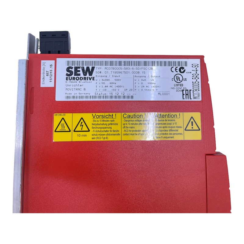 SEW MC07B0005-5A3-4-S0/FSC12B Frequenzumrichter 0,55k 50/60Hz Frequenzumrichter