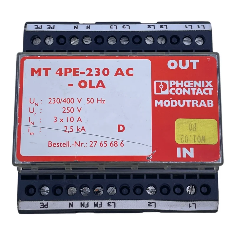 Phoenix Contact MT4PE-230 Überspannungsschutzgerät 230/400V 50Hz 2,5kA