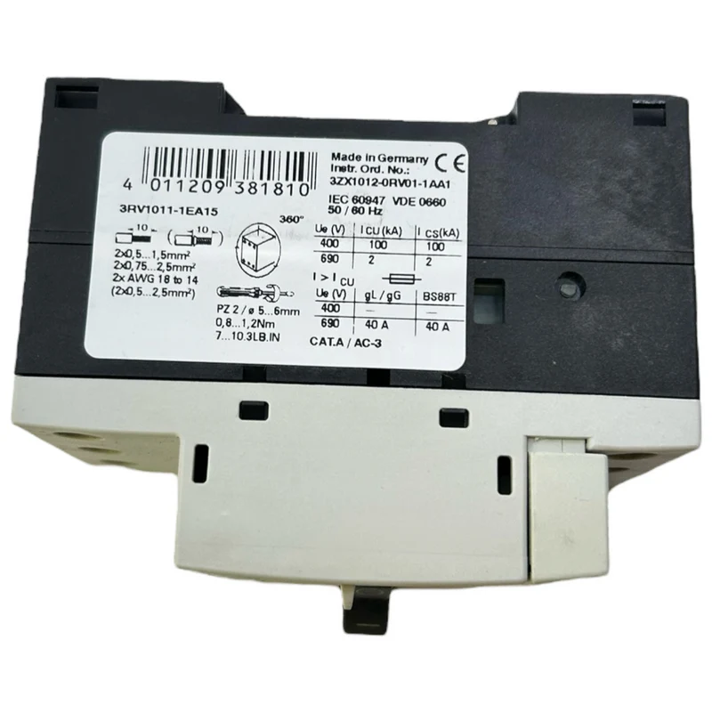 Siemens 3RV1011-1EA15 Leistungsschalter für industriellen Einsatz 50/60Hz