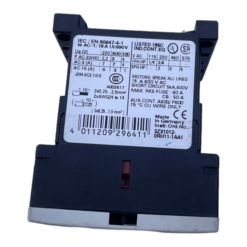 Siemens 3RT1015-2BB41 Leistungsschütz 24V Leistungsschütz für Industrie Einsatz