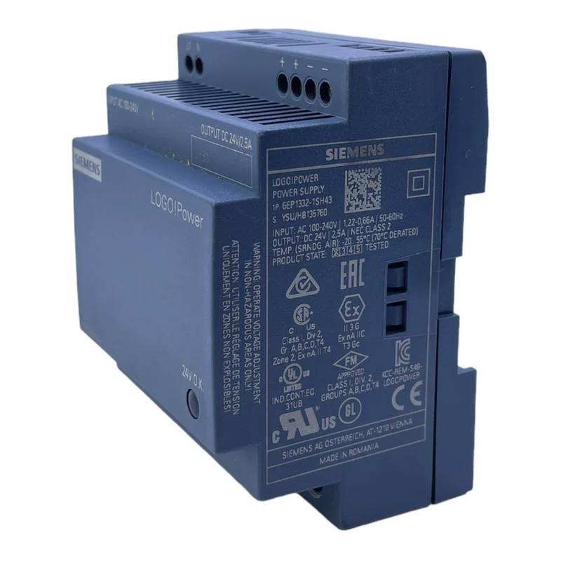 Siemens 6EP1332-1SH43 Netzteil IN: 100-240V AC OUT: 24V DC / 2,5A