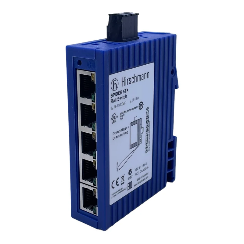 Hirschmann SPIDER 5TX Ethernet Schalter 9,6-32V DC 230-75mA 24V Schalter