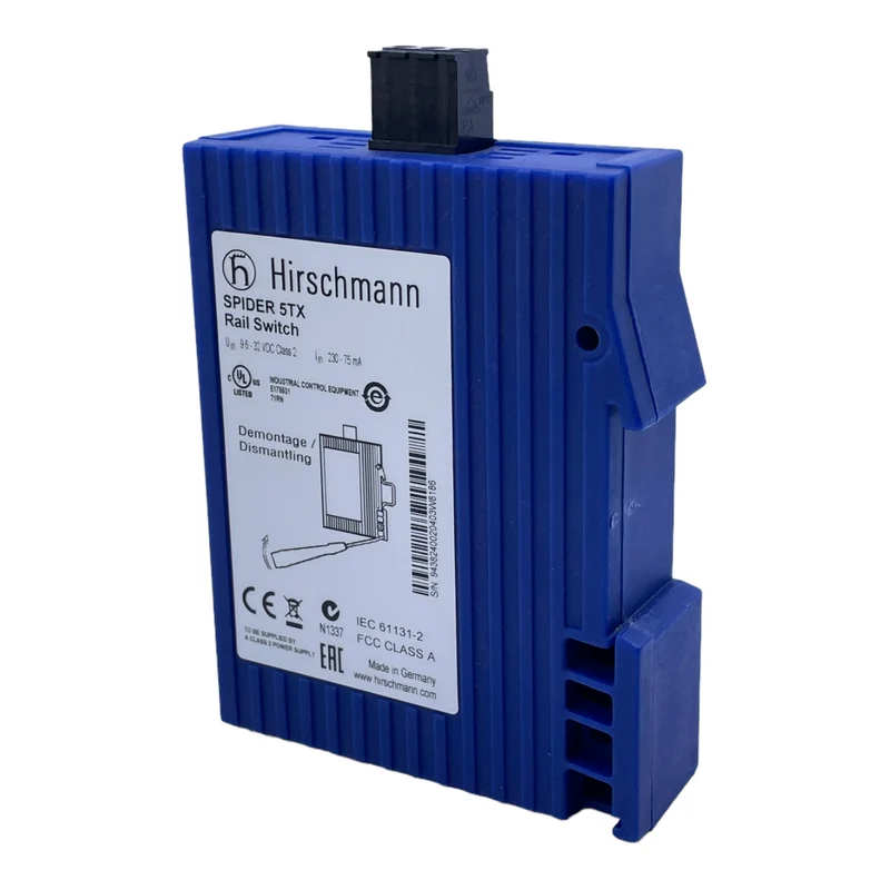 Hirschmann SPIDER 5TX Ethernet Schalter 9,6-32V DC 230-75mA 24V Schalter
