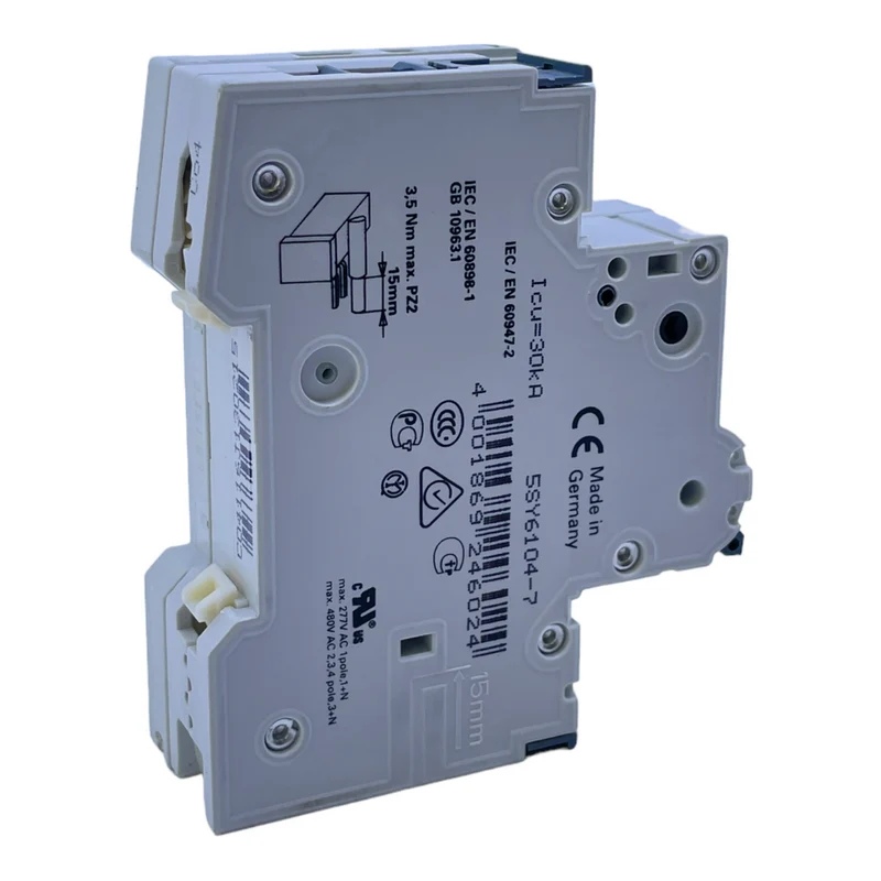 Siemens 5SY61 Leistungsschutzschalter MCB C4 für industriellen Einsatz 230/400V