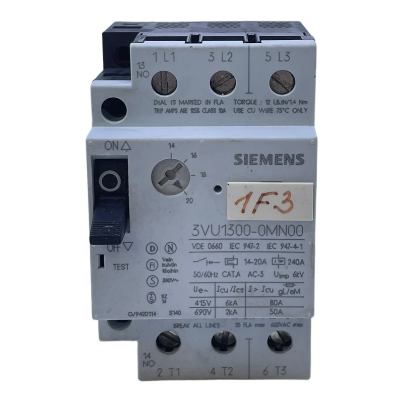 Siemens 3VU1300-0MN00 Motorschutzschalter 50/60Hz