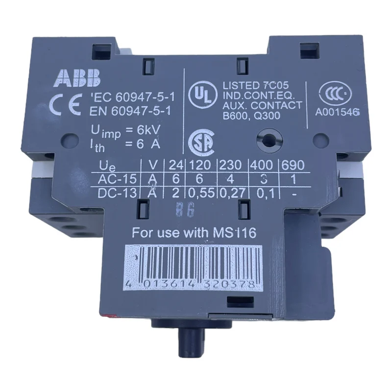 ABB MS166 + HK1-20 Motorschutzschalter 6kV 6 A