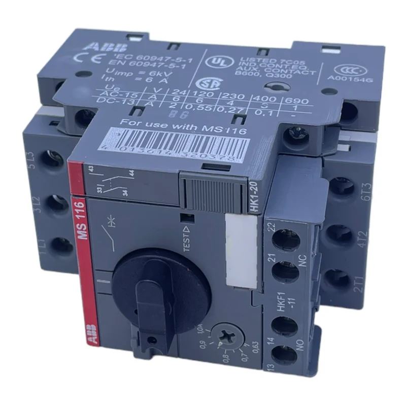 ABB MS166 + HK1-20 Motorschutzschalter 6kV 6 A