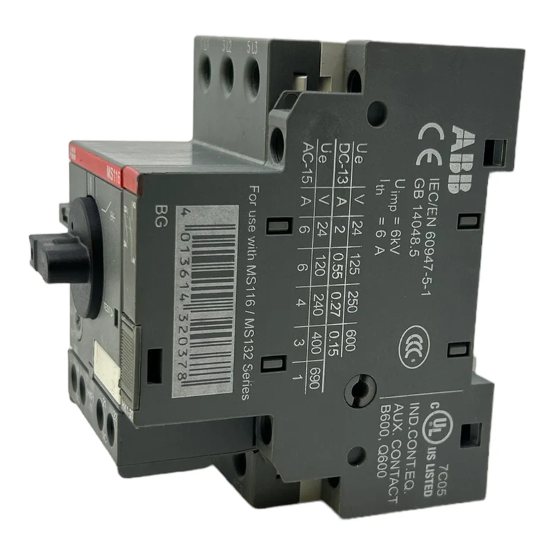 ABB MS116-1 0,63-1,0A Motorschutzschalter 50/60Hz 6kV 690V AC 400V AC 50A