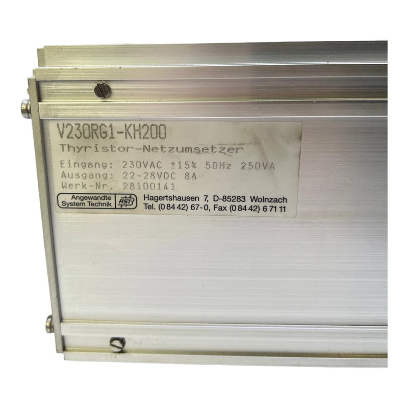 AST V230RG1-KH200 Thyristor-Netzumsetzer NO:230VAC±15% 50Hz 250VA NC:22-28VDC 8A