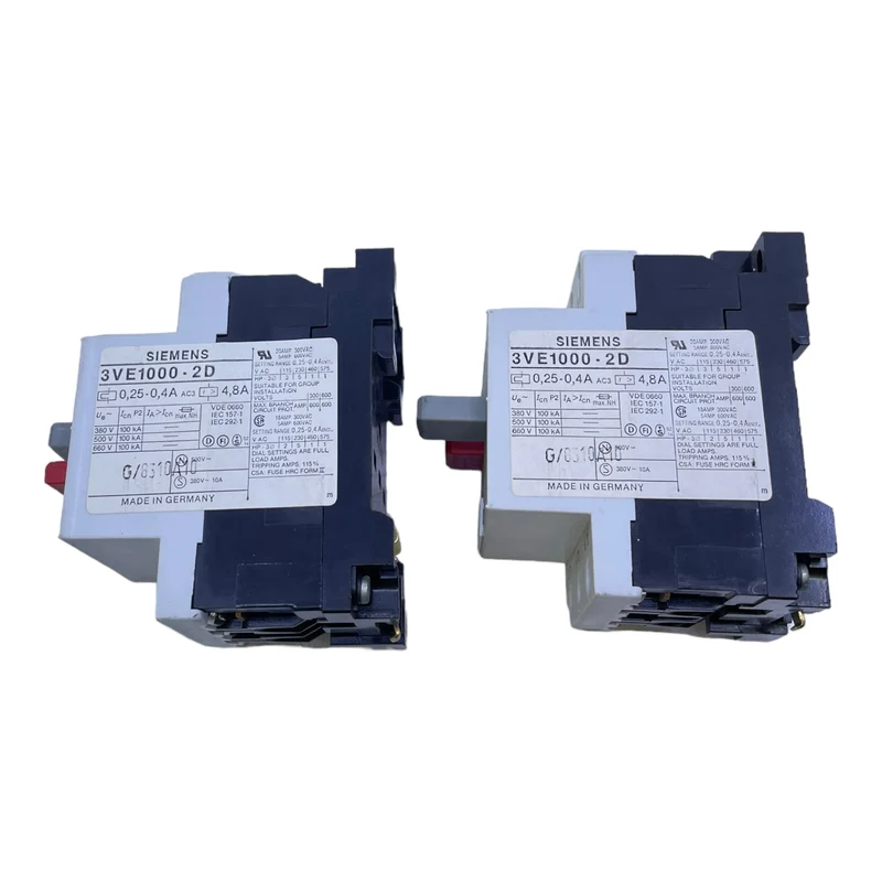 Siemens 3VE1000-2D Motorschutzschalter 0,25-0,4A AC3 380...660V 4,8A VE:2