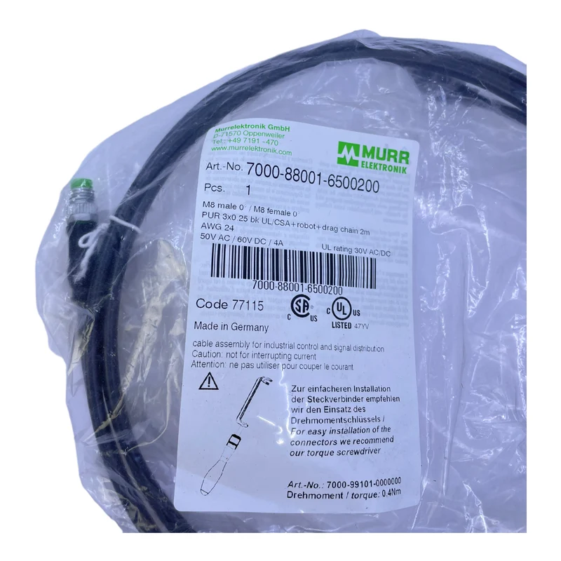 Murr Elektronik 7000-88001-6500200 Steckverbinder 50V AC 60V DC 4A 3-polig