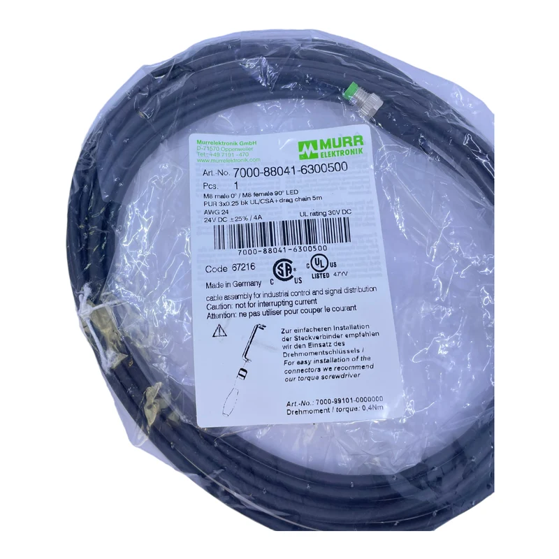 Murr Elektronik 7000-88041-6300500 Steckverbinder 3-polig 24 V DC 4 A