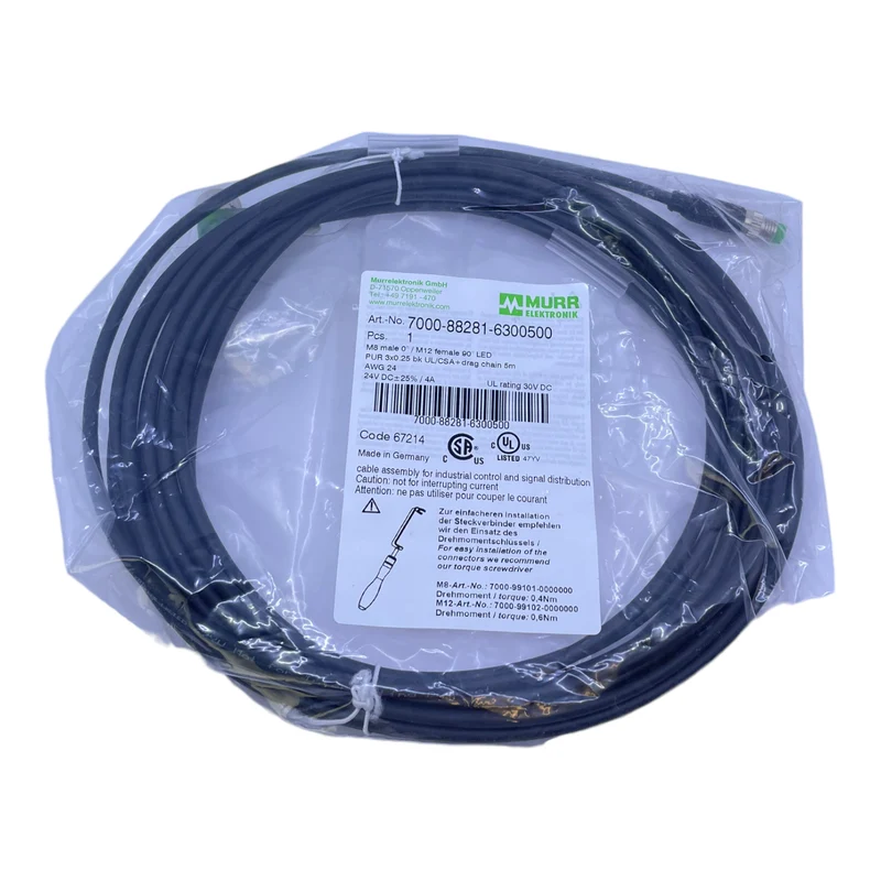 Murr Elektronik 7000-88281-6300500 Steckverbinder 3-polig 24 V DC 4A