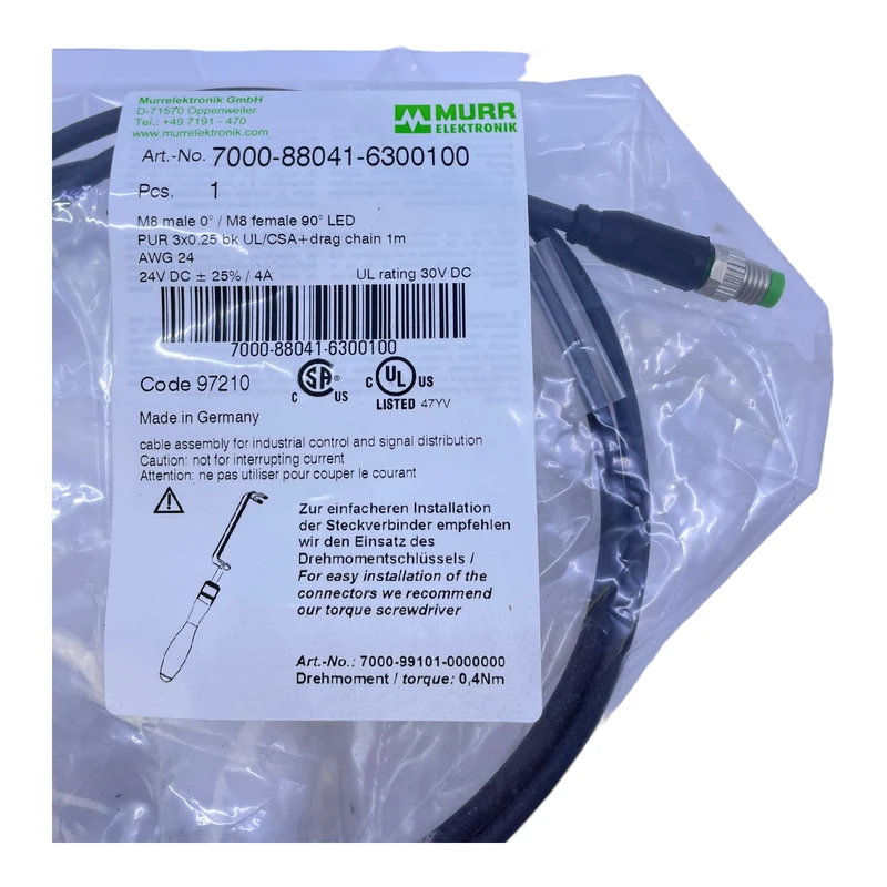Murr Elektronik 7000-88041-6300100 Steckverbinder 3-polig 24V DC 4A
