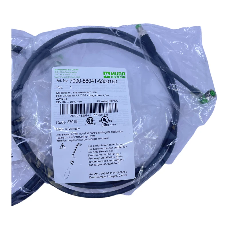 Murr Elektronik 7000-88041-6300150 Steckverbinder 3-polig 24 V DC 4A VE: 2stk