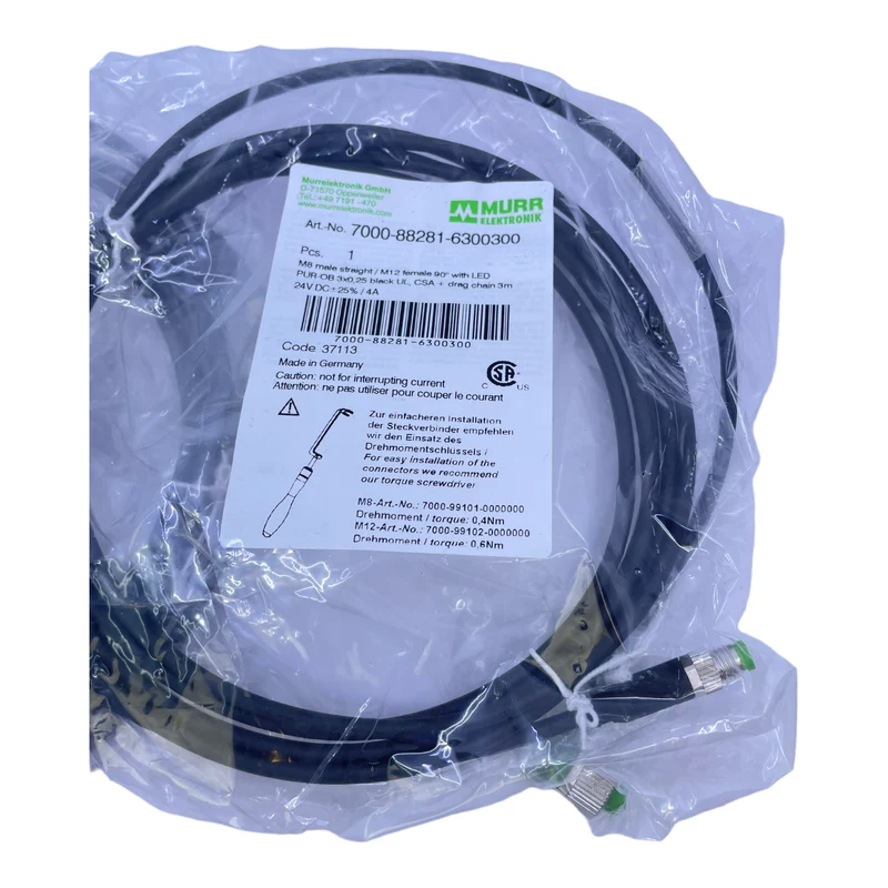 Murr Elektronik 7000-88281-6300300 Steckverbinder 3-polig 24V DC 4A VE: 2stk