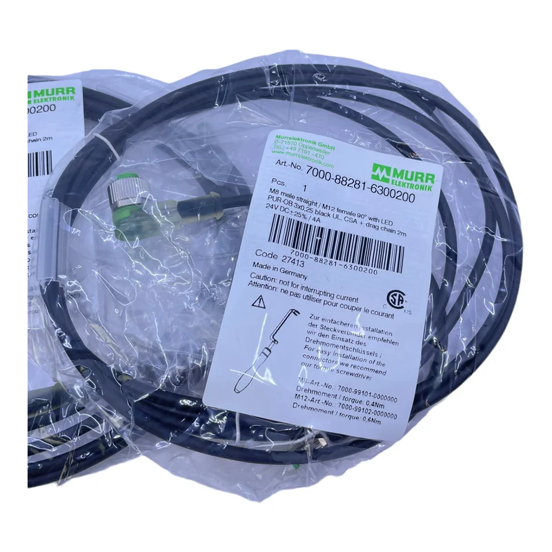 Murr Elektronik 7000-88281-6300200 Steckverbinder 3-polig 24V DC 4A VE: 2stk